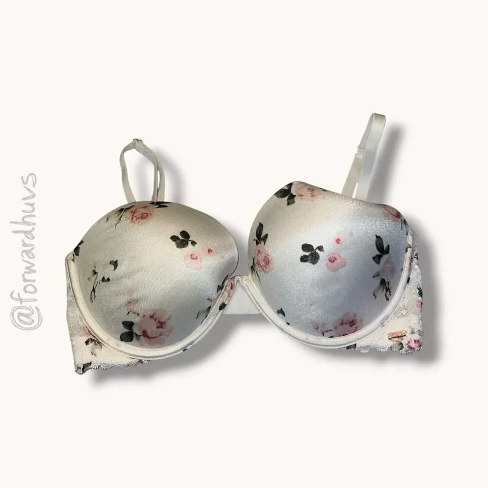 Victoria’s Secret PINK Plunge Push‑Up Multi‑Way Bra – Size 34D